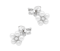Blossom Pearl Silver Stud Earring STS-7128